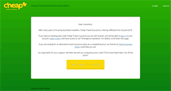 Desktop Screenshot of cheaptravelinsurance.com.au